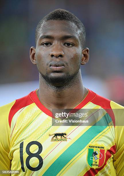 Samba Sow of Mali during the 2013 African Cup of Nations Group B match between Democratic Republic of Congo and Mali at the Moses Mabhida Stadium in...