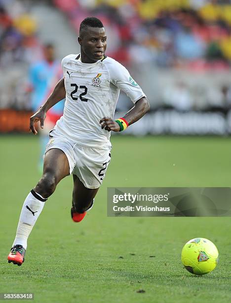 Mubarek Wakaso of Ghana during the 2013 African Cup of Nations Group B match between Ghana and DR Congo at the Nelson Mandela Bay Stadium in Port...