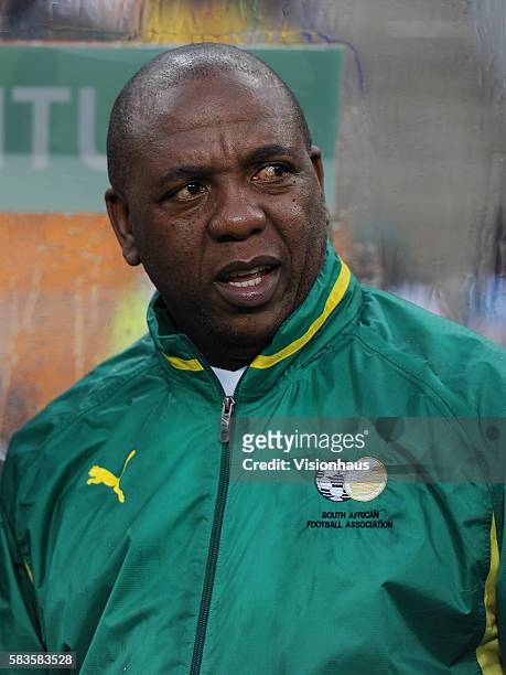 South Africa Assistant Coach Serame Letsoaka during the 2013 African Cup of Nations Group A match between South Africa and Cape Verde at the Soccer...