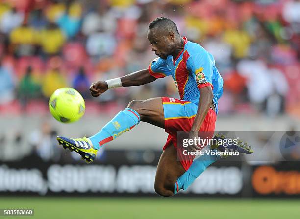 Jean Kasusula Kiritsho of DR Congo during the 2013 African Cup of Nations Group B match between Ghana and DR Congo at the Nelson Mandela Bay Stadium...