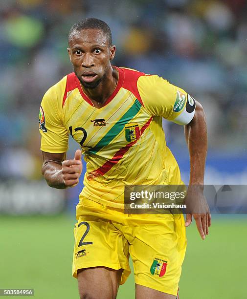Seydou Keita of Mali during the 2013 African Cup of Nations Semi-final match between Mali and Nigeria at the Moses Mabhida Stadium in Durban, South...