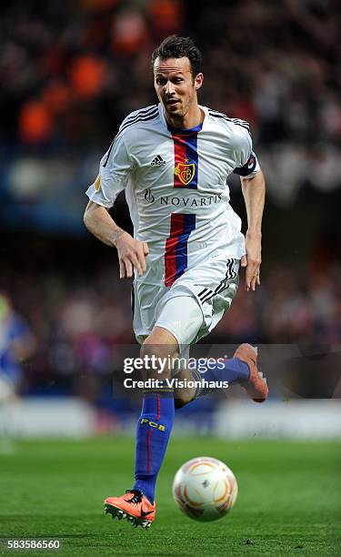 Marco Streller of FC Basel in action during the UEFA Europa League Semi Final, Second Leg match between Chelsea and Basel at Stamford Bridge in...