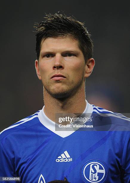 Klaas-Jan Huntelaar of FC Schalke 04 during the UEFA Champions League Group B match between Arsenal and FC Schalke 04 at the Emirates Stadium in...