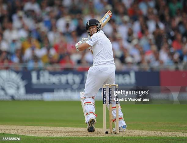 Jonathan Trott of England batting during Day One of the 1st Investec Ashes Test between England and Australia at Trent Bridge in Nottingham, UK....