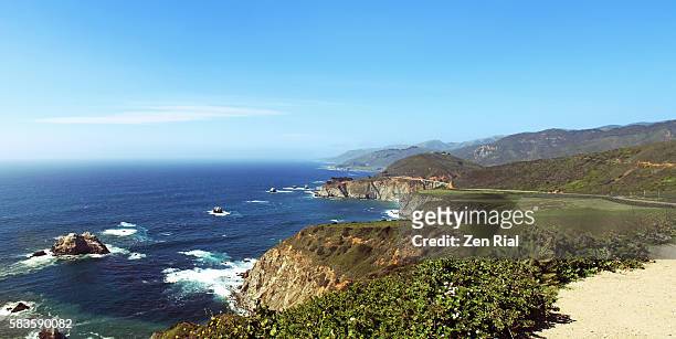 big sur - california central coastline - los padres national forest stock pictures, royalty-free photos & images