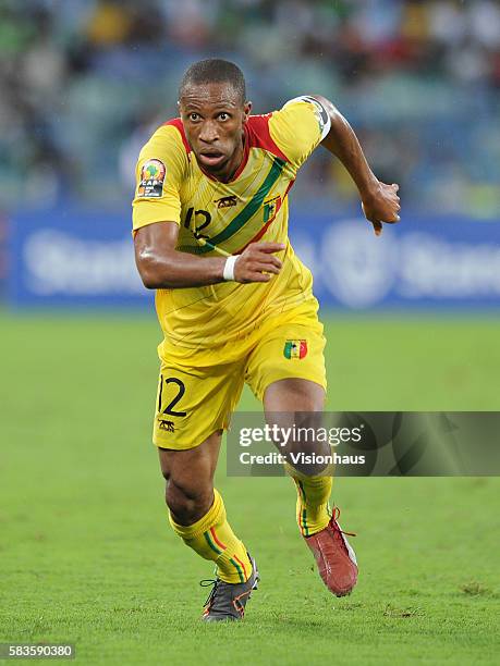 Seydou Keita of Mali during the 2013 African Cup of Nations Semi-final match between Mali and Nigeria at the Moses Mabhida Stadium in Durban, South...