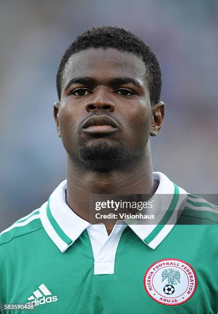 Uwa Elderson Echiejile of Nigeria during the 2013 African Cup of Nations Semi-final match between Mali and Nigeria at the Moses Mabhida Stadium in...