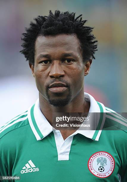 Efe Ambrose of Nigeria during the 2013 African Cup of Nations Semi-final match between Mali and Nigeria at the Moses Mabhida Stadium in Durban, South...