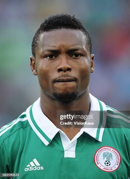 Godfrey Oboabona of Nigeria during the 2013 African Cup of Nations Semi-final match between Mali and Nigeria at the Moses Mabhida Stadium in Durban,...