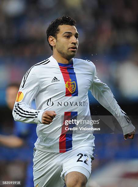 Mohamed Salah of FC Basle during the Europa League Semi-Final 2nd Leg match between Chelsea and FC Basle 1893 at Stamford Bridge in London, UK....