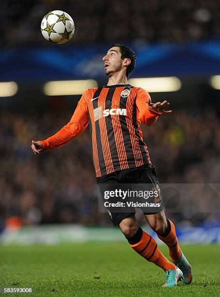 Henrik Mkhitaryan of FC Shakthar Donetsk during the UEFA Champions League Group E match between Chelsea and Shakthar Donetsk at Stamford Bridge in...