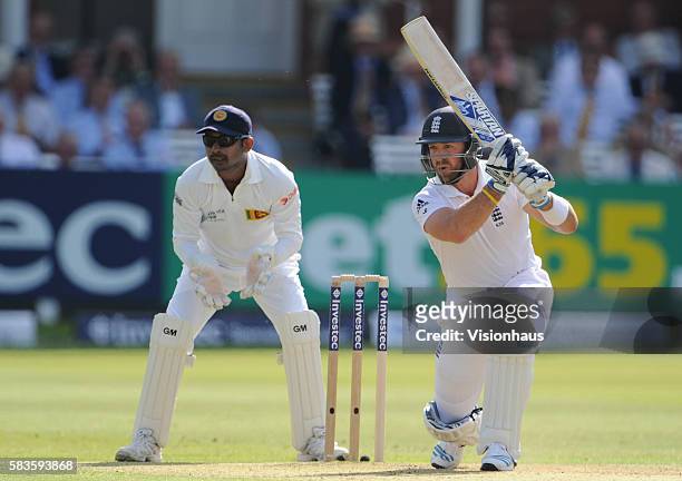 Matt Prior of England batting during Day One of the 1st Investec Test between England and Sri Lanka at Lord's Cricket Ground in London, UK. Photo:...