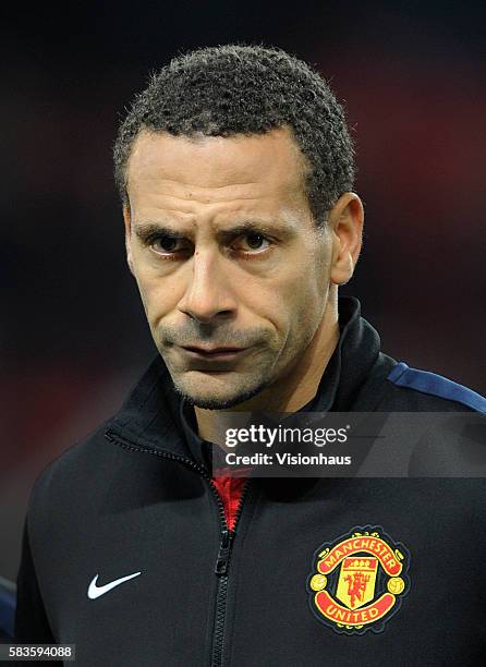 Rio Ferdinand of Manchester United before the UEFA Champions League Group A, Matchday six match between Manchester United and Shakhtar Donetsk at Old...