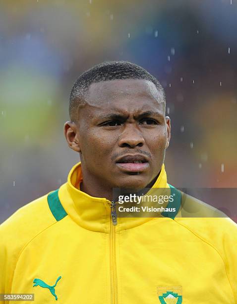 Evidence Dikgacoi of South Africa during the 2013 African Cup of Nations Group A match between South Africa and Cape Verde at the Soccer City Stadium...