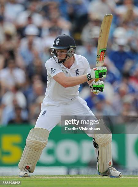 Sam Robson of England during Day Two of the 2nd Investec Test between England and Sri Lanka at the Headingley Carnegie Cricket Ground in Leeds, UK....