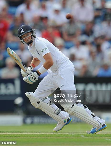 Joe Root of England during Day Two of the 2nd Investec Test between England and Sri Lanka at the Headingley Carnegie Cricket Ground in Leeds, UK....