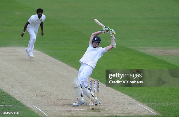 Sam Robson of England batting during Day Two of the 2nd Investec Test between England and Sri Lanka at the Headingley Carnegie Cricket Ground in...