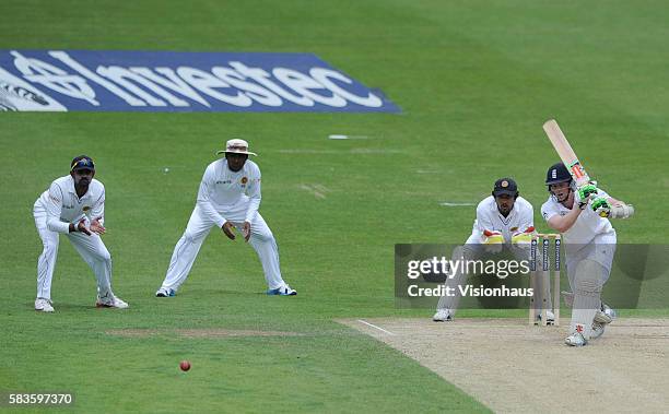 Sam Robson of England batting during Day Two of the 2nd Investec Test between England and Sri Lanka at the Headingley Carnegie Cricket Ground in...