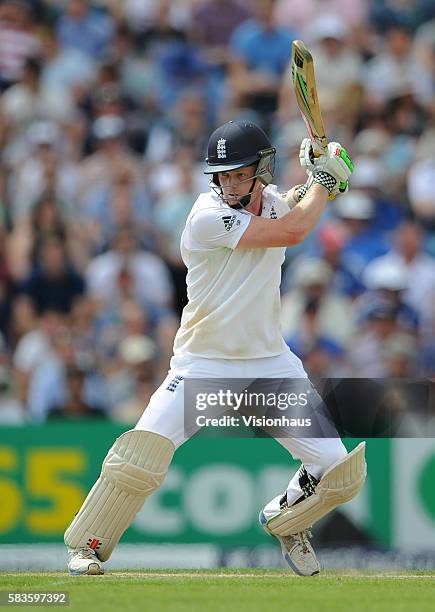 Sam Robson of England batting during Day Two of the 2nd Investec Test between England and Sri Lanka at the Headingley Carnegie Cricket Ground in...