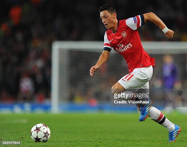 Mesut Özil of Arsenal during the UEFA Champions League Group F match between Arsenal and SSC Napoli at the Emirates Stadium in London, UK. Photo:...