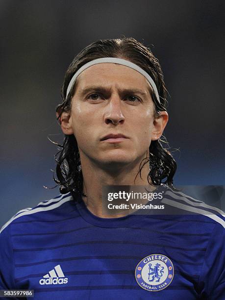 Filipe Luis of Chelsea during the UEFA Champions League Group G match between Chelsea and FC Schalke at Stamford Bridge in London, UK. Photo:...