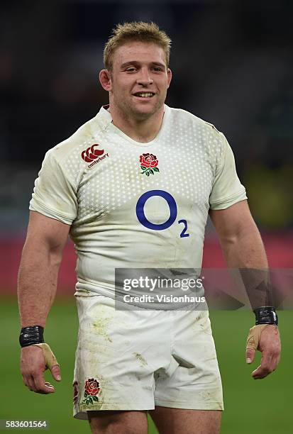 Tom Youngs of England after the RBS Six Nations match between England and Scotland at the Twickenham Stadium in London, UK. Photo: Visionhaus/Gary...