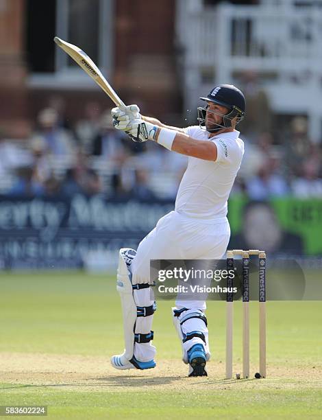 Matt Prior of England batting during Day One of the 1st Investec Test between England and Sri Lanka at Lord's Cricket Ground in London, UK. Photo:...