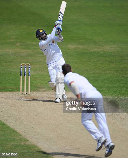 Angelo Mathews of Sri Lanka batting during Day Four of the 2nd Investec Test between England and Sri Lanka at the Headingley Carnegie Cricket Ground...