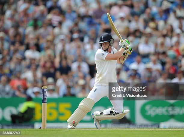 Sam Robson of England batting during Day Two of the 2nd Investec Test between England and Sri Lanka at the Headingley Carnegie Cricket Ground in...