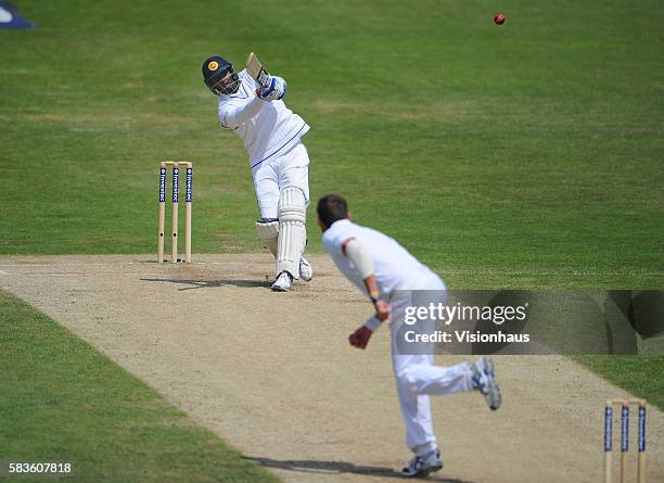 Angelo Mathews of Sri Lanka batting during Day Four of the 2nd Investec Test between England and Sri Lanka at the Headingley Carnegie Cricket Ground...