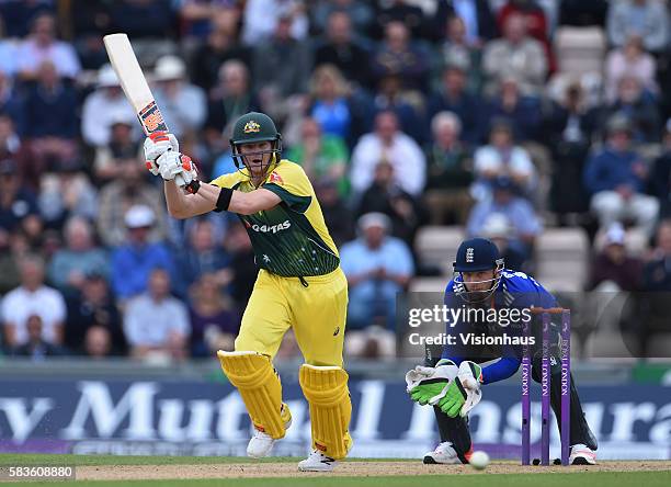 Steven Smith of Australia batting during the 1st ODI of the Royal London ODI Series between England and Australia at The Ageas Bowl Cricket Ground,...