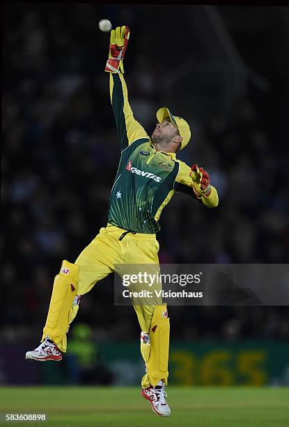 Matthew Wade of Australia during the 1st ODI of the Royal London ODI Series between England and Australia at The Ageas Bowl Cricket Ground,...