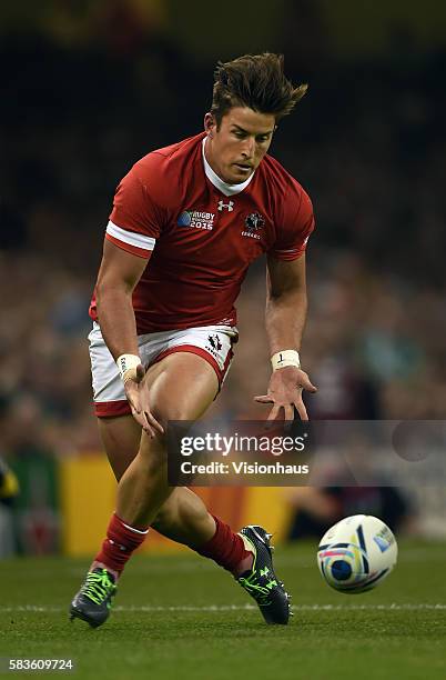 Van Der Merwe of Canada during the Rugby World Cup pool D group match between Ireland and Canada at the Millennium Stadium in Cardiff, Wales, UK....