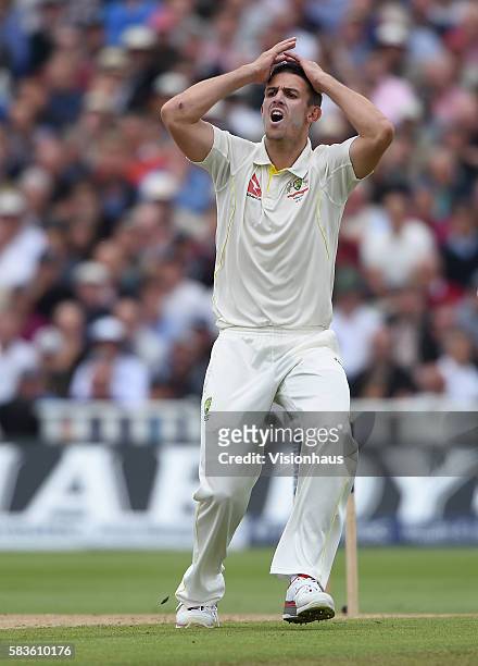 Mitchell Marsh of Australia during the second day of the 3rd Investec Ashes Test between England and Australia at Edgbaston Cricket Ground,...