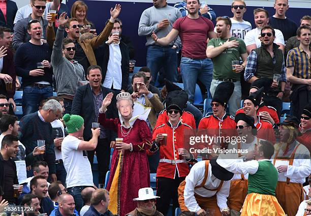 "Fancy dress Saturday" during the 2nd Day of the 2nd Investec Test Match between England and New Zealand at Headingley Carnegie Cricket Ground in...