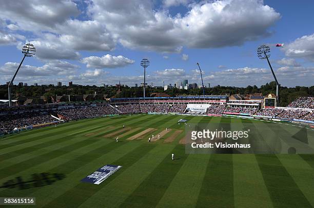 General view of Edgbaston and the City of Birmingham during the second day of the 3rd Investec Ashes Test between England and Australia at Edgbaston...