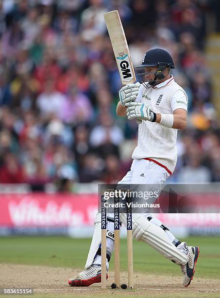 Joe Root of England during the second day of the 3rd Investec Ashes Test between England and Australia at Edgbaston Cricket Ground, Birmingham,...