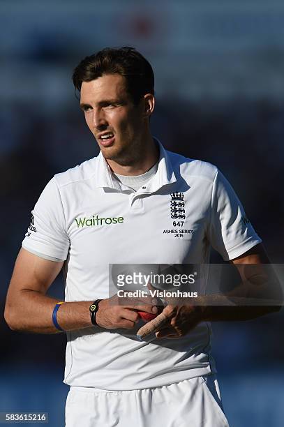 Steve Finn of England during the second day of the 3rd Investec Ashes Test between England and Australia at Edgbaston Cricket Ground, Birmingham,...