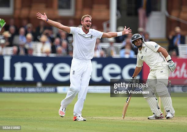 Stuart Broad of England during the 2nd Day of the 1st Investec Test Match between England and New Zealand at Lord's Cricket Ground in London, United...