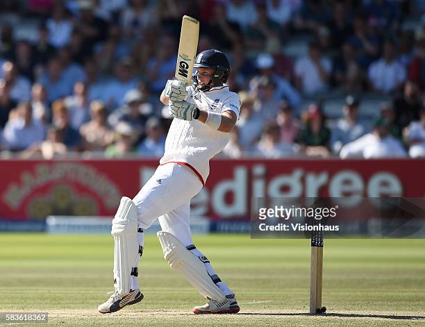 England's Joe Root during the fourth day of the 2nd Investec Ashes Test between England and Australia at Lord's Cricket Ground, London, United...