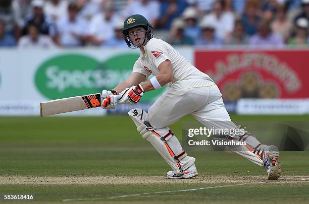 Steven Smith of Australia during the fourth day of the 2nd Investec Ashes Test between England and Australia at Lord's Cricket Ground, London, United...