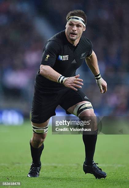 Richie McCaw of New Zealand during the Rugby World Cup 2015 Semi-Final match between South Africa and New Zealand at Twickenham Stadium in London,...