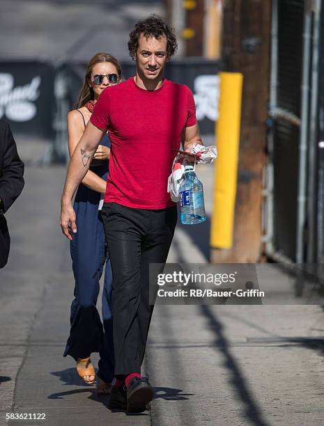 Albert Hammond Jr. Of the music group 'The Strokes' is seen at 'Jimmy Kimmel Live' on July 26, 2016 in Los Angeles, California.