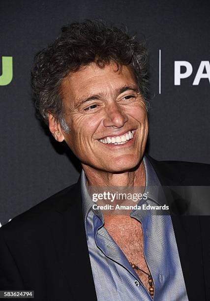 Actor Steven Bauer arrives at the PaleyLive LA: An Evening With "Ray Donovan" event at The Paley Center for Media on July 26, 2016 in Beverly Hills,...