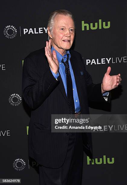 Actor Jon Voight arrives at the PaleyLive LA: An Evening With "Ray Donovan" event at The Paley Center for Media on July 26, 2016 in Beverly Hills,...