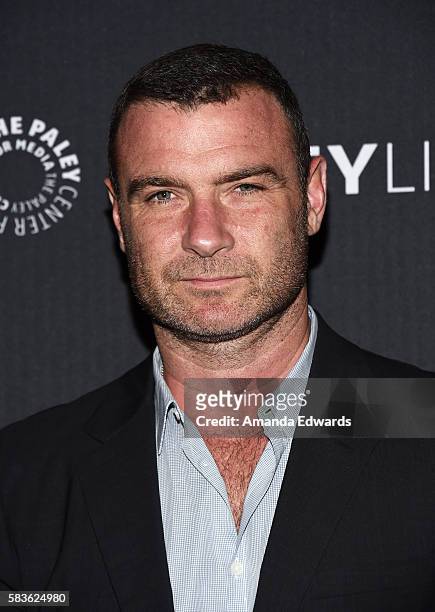 Actor Liev Schreiber arrives at the PaleyLive LA: An Evening With "Ray Donovan" event at The Paley Center for Media on July 26, 2016 in Beverly...