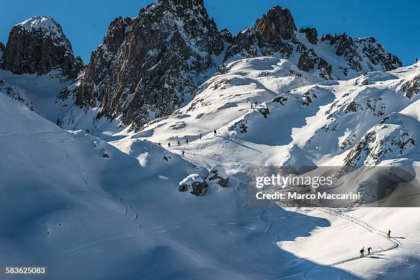 back country skiers - grenoble stock pictures, royalty-free photos & images