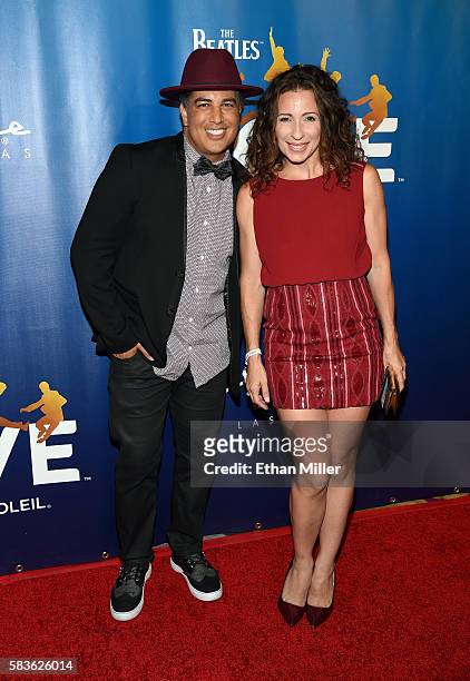 Choreographers Napoleon Buddy D'umo and Tabitha A. D'umo of Nappytabs attend the 10th anniversary celebration of "The Beatles LOVE by Cirque du...