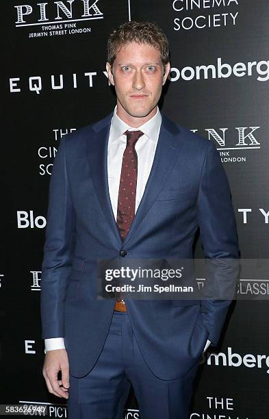 Actor Samuel Roukin attends the screening of Sony Pictures Classics' "Equity" hosted by The Cinema Society with Bloomberg & Thomas Pink at Museum of...