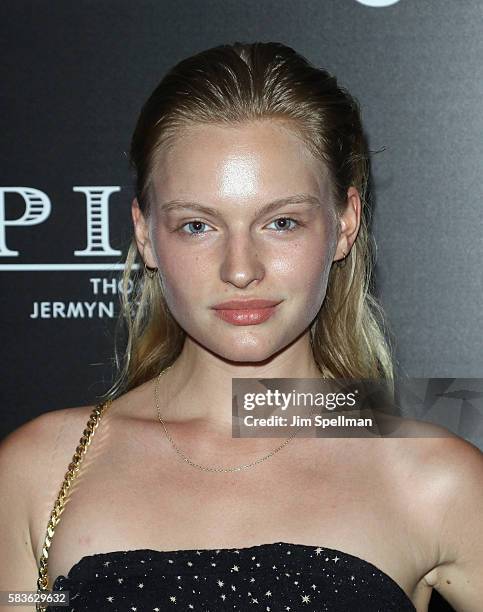 Model Isabella Farrell attends the screening of Sony Pictures Classics' "Equity" hosted by The Cinema Society with Bloomberg & Thomas Pink at Museum...